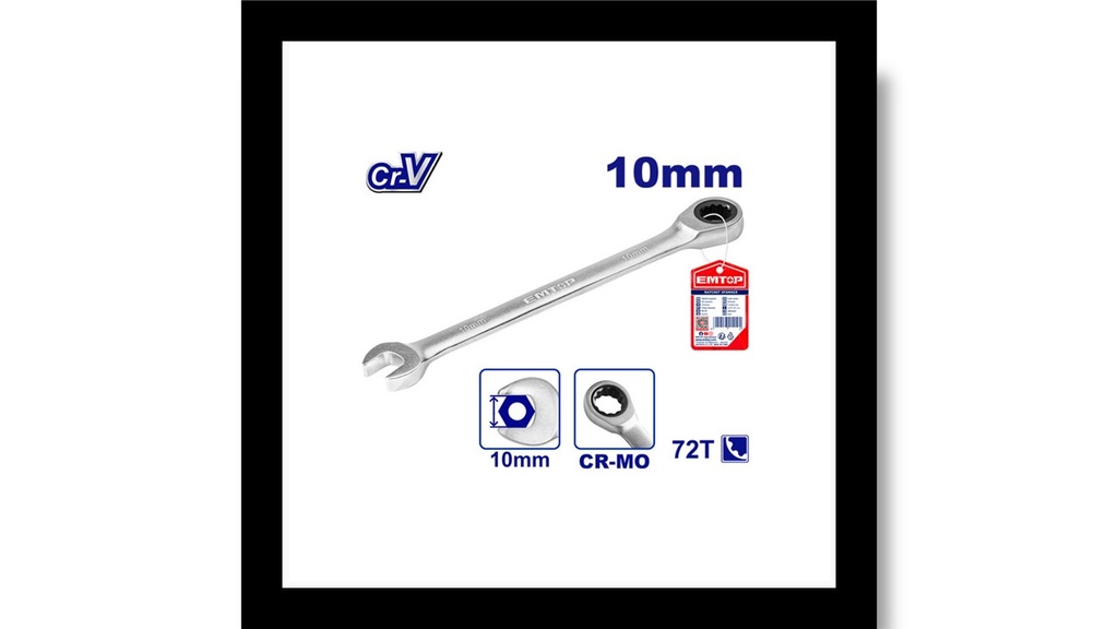 LLAVE COMBINADA CON RATCHET 10mm ECSPAR101