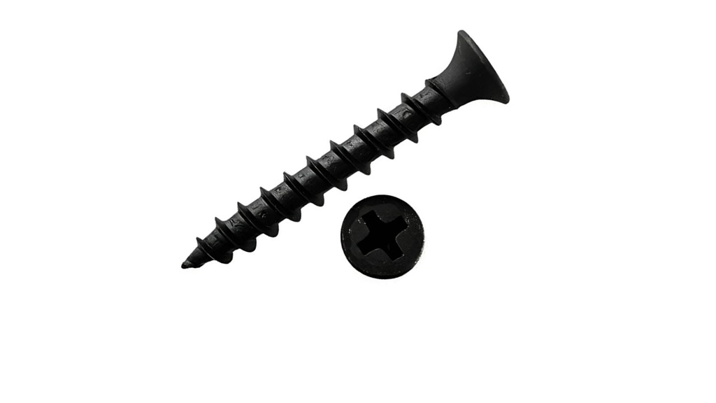 TORNILLO FIC MADERA 8 x 1 3/4" (21 x 45mm) NEGRO PACK 10 UNIDADES