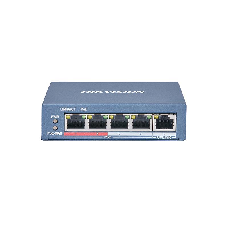 SWITCH HIKVISION DS-3E1105P-EI-V2 4 BOCAS POE + 1FE